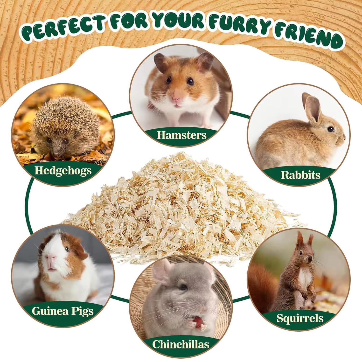 Gorilla pets Dust Less Pine Wood Shavings, Bedding Grass for Hamster, Bird, Chinchillas, Guinea Pig, Mice, Rabbit, Reptiles & Small Animals| Cozy Nesting Material for Birds - 1 Kg - Image 9