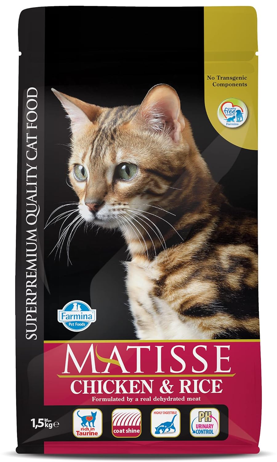 Farmina Matisse Chicken & Rice Cat Food | Complete & Balanced Nutrition | for Adult Cats | Highly Digestible| 1.5kg