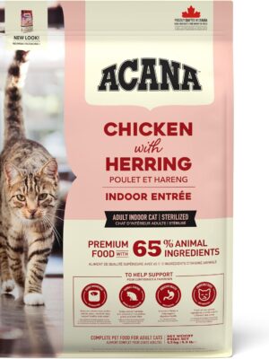 Acana Adult Indoor Sterilized Cat Dry Food Chicken with Herring - 1.8 Kg