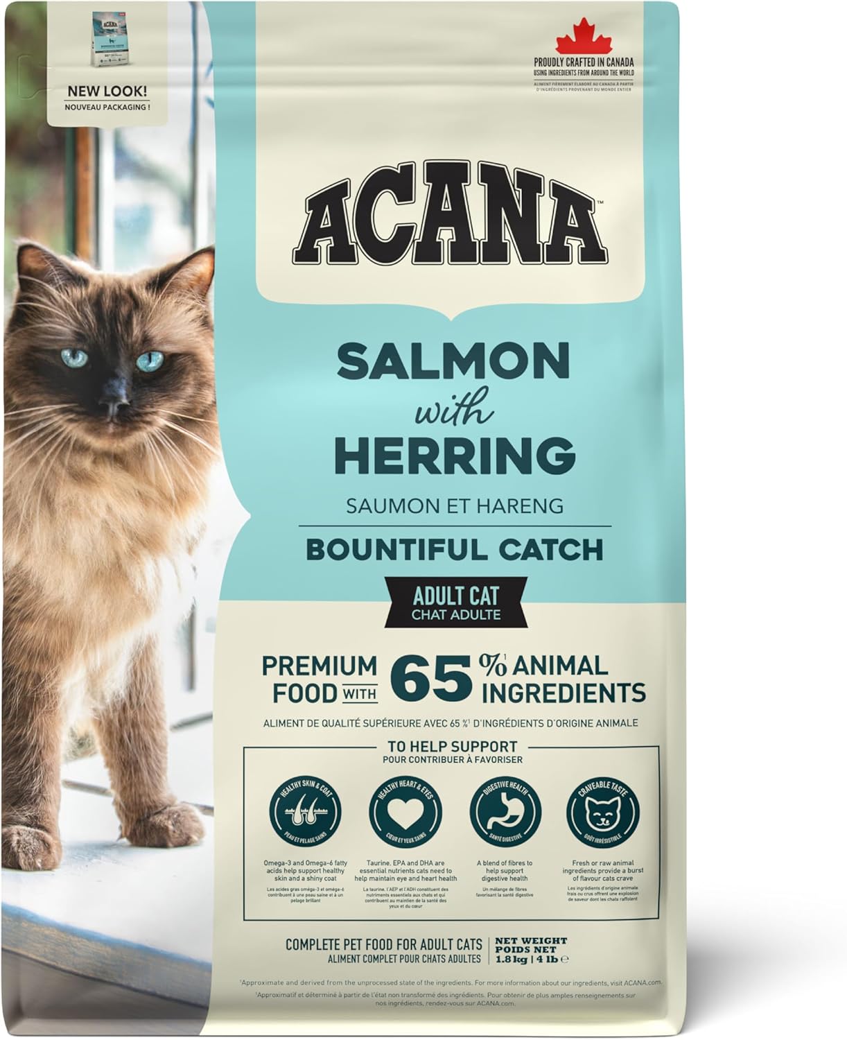 Acana Bountiful Catch Dry Food Salmon, Herring & Hake for Cats 1.8kg
